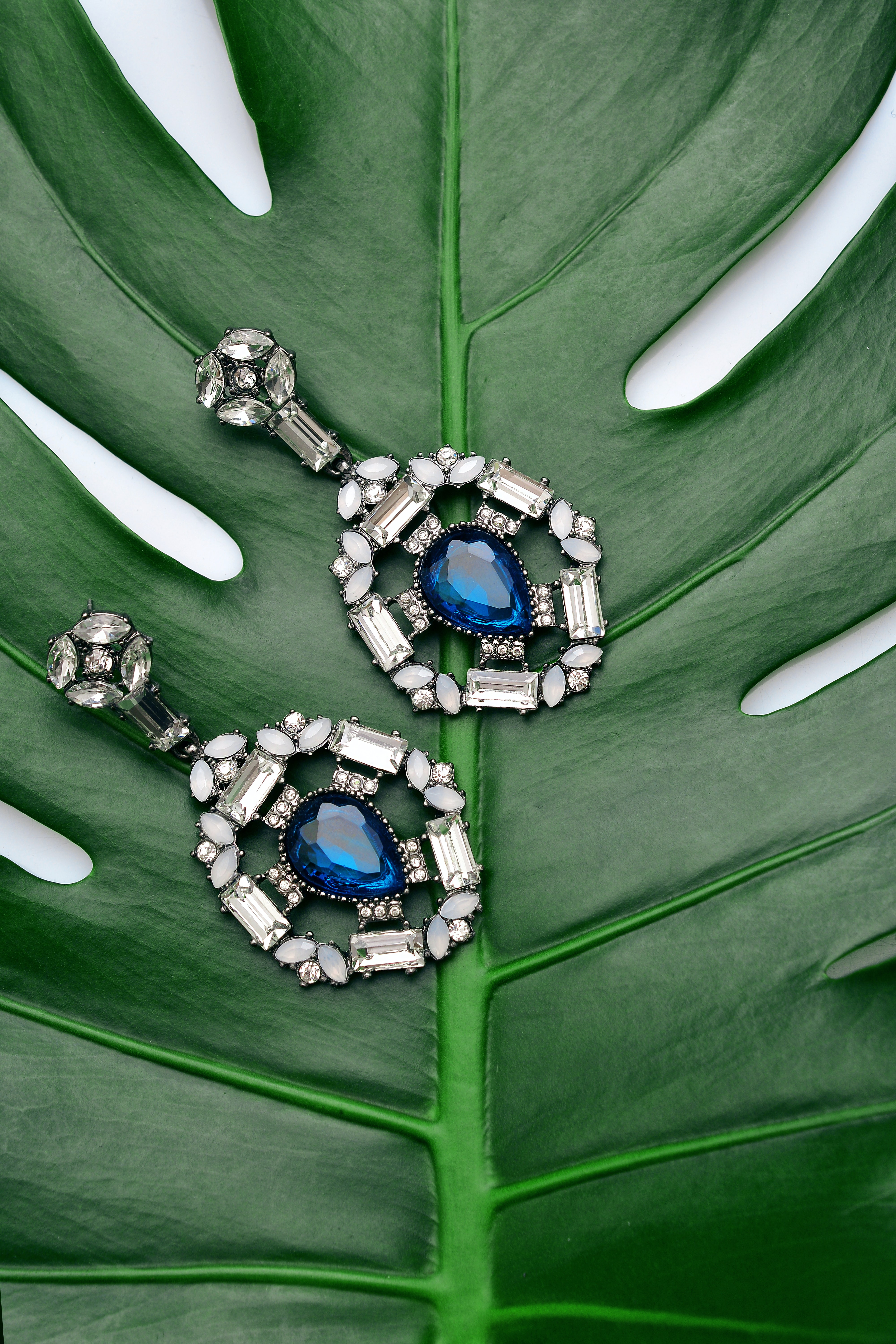 blue diamond earrings